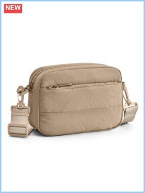 Small Puffy Crossbody Bag RFID Blocking Shoulder Handbag Travel Purse